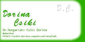 dorina csiki business card